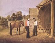 William Sidney Mount The Horse Dealers (mk09) oil on canvas
